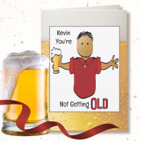 50e verjaardag Mannelijke Cartoon Bier Grappige Ui