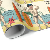 50e Verjaardag 💪🤣 Mannen Grappige Bodybuilder Sp Cadeaupapier (Rol Hoek)