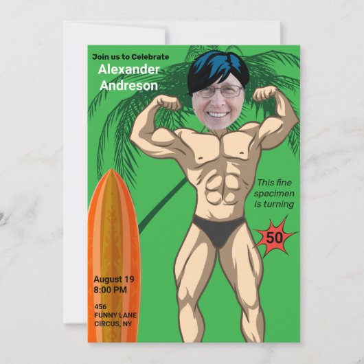 50e Verjaardag 💪🤣 Mannen Grappige Bodybuilder Sp Kaart (Voorkant)