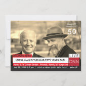 50e verjaardag Mannen uitgave nieuwsbericht Kaart (Voorkant)