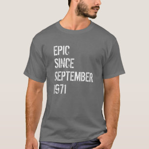 50e verjaardag Mannen Vrouwen Geboren in september T-shirt