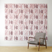 50e verjaardag Modern Elegant Feest Roze Goud Wandkleed (In Situ (horizontaal))