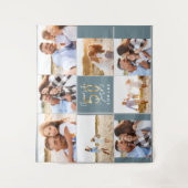 50e verjaardag moderne foto-collage voor zwart en wandkleed (Voorkant)