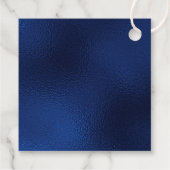 50e verjaardag Navy Blue Balloon Cake Bedankt Bedankjes Labels (Achterkant)