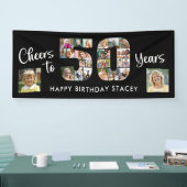 50e verjaardag nummer 50 foto collage juichen spandoek (Beurs)