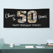 50e verjaardag nummer 50 foto collage juichen spandoek (Beurs)