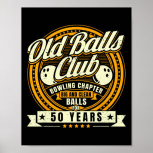 50e verjaardag Old Bylls Club 50 jaar Bylls Bowlin Poster