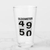 50e verjaardag Oldometer Glass Glas (Voorkant)