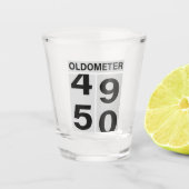 50e verjaardag Oldometer Shot Glass Shot Glas (Voorkant)