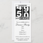 50e verjaardag Oldometer uitnodiging (Voorkant)