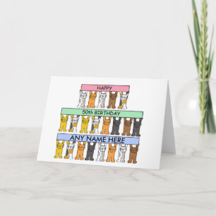 50e verjaardag om met om het even welke Naam aan t Kaart