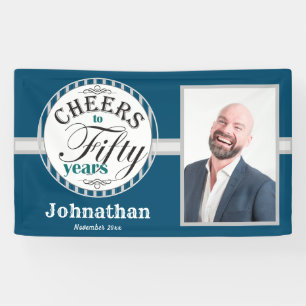 50e verjaardag op vijftig jaar banner