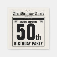 50e Verjaardag Oude Krant Funny Custom