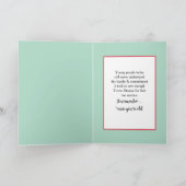 50e verjaardag ouderwetse groene postzegels kaart (Binnen)