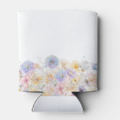 50e Verjaardag Party Waterverf Bloemen Custom Blikjeskoeler (Achterkant)