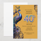 50e verjaardag, pauw kaart (Voorkant / Achterkant)