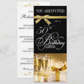 50e verjaardag Persoonlijke uitnodiging (Voorkant / Achterkant)