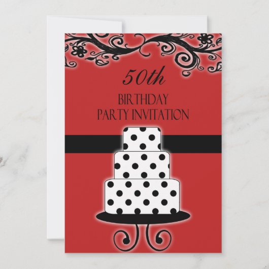 50e verjaardag Persoonlijke uitnodiging (Voorkant)