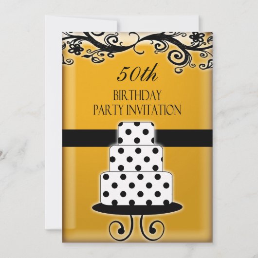50e verjaardag Persoonlijke uitnodiging (Voorkant)