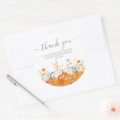50e verjaardag pompoen Wildflower Custom Dank u Ronde Sticker (Envelop)