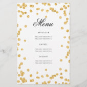 50e verjaardag Programma Gold Glitter met Menu (Achterkant)