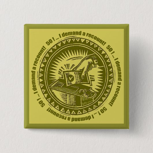 50e verjaardag Recount Button (Voorkant)