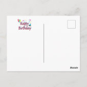 50e Verjaardag Retro Kaal Man Glanzend Hoofd Koraa Briefkaart (Achterkant)