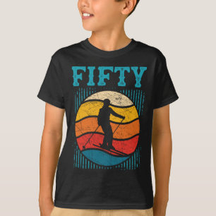 50e verjaardag Retro Ski 50 jaar oude Mannen Wom T-shirt