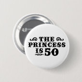 50e verjaardag ronde button 5,7 cm (Voorkant /achterkant)