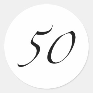 50e verjaardag ronde sticker