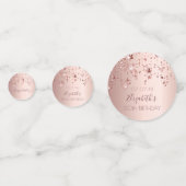 50e verjaardag roos gouden roze sterren glam confetti (Voorkanten)