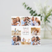 50e verjaardag roze girale fotocollage (Staand voorkant)