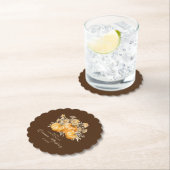 50e Verjaardag Rustieke Boho Pompoen Herfst Custom Kartonnen Onderzetters (Insitu)