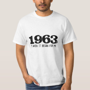 50e verjaardag shirt 1963 is voor mij het begin