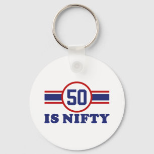 50e verjaardag sleutelhanger
