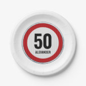 50e verjaardag Snelheidslimiet bord Aangepaste LE (Voorkant)