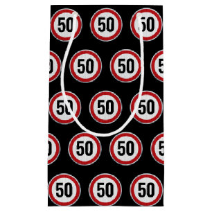 50e verjaardag Snelheidslimiet bord - ELKE LEEFTIJ Klein Cadeauzakje