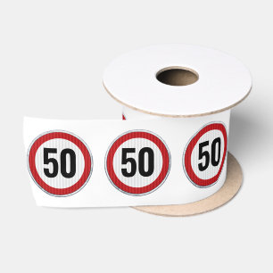 50e verjaardag Snelheidslimiet bord - ELKE LEEFTIJ Lint