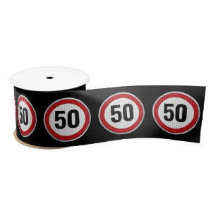 50e verjaardag Snelheidslimiet bord - ELKE LEEFTIJ Lint