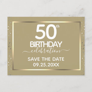 50e verjaardag Sparen de Uitnodiging van de Datum