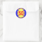 50e verjaardag Sticker (Tas)