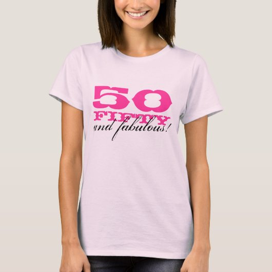 50e verjaardag t shirt voor vrouwen | 50 en geweld (Voorkant)