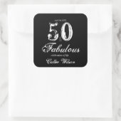  50e verjaardag  ticker vierkante sticker (Tas)