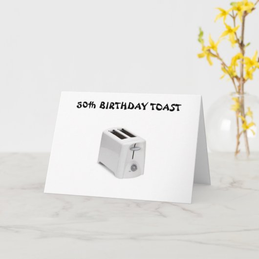 50e VERJAARDAG TOAST Kaart (Gele Bloem)