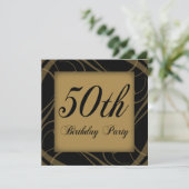 50e verjaardag Uitnodiging (Staand voorkant)