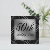 50e verjaardag Uitnodiging (Staand voorkant)