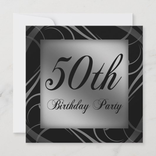 50e verjaardag Uitnodiging (Voorkant)