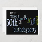50e verjaardag Uitnodiging (Voorkant / Achterkant)