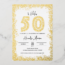 50e verjaardag uitnodiging | 50 en Fabulous Real