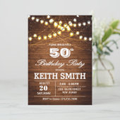 50e verjaardag uitnodiging - elke leeftijd (Staand voorkant)